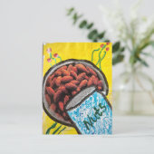 Nuts Almonds Mixed Media Collage ポストカード (スタンド正面)
