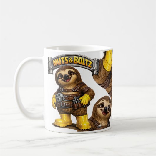 Nuts & Boltz Sloth コーヒーマグカップ (左)