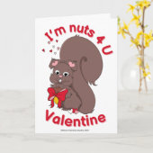 Nuts for You Valentine's Dayカード カード (黄色い花)