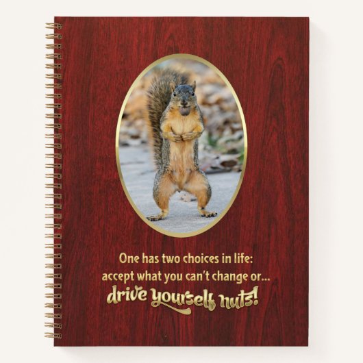 Nutshellスパイラルノートのセレニティ祈りの言葉 ノートブック (正面)