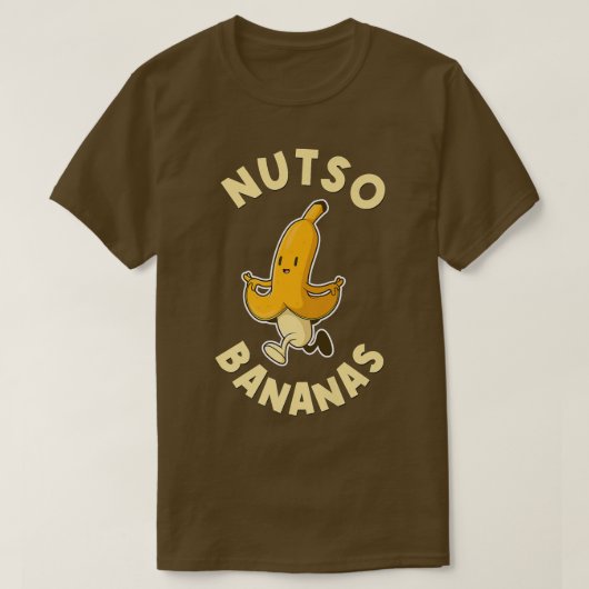 Nutso Bananas おもしろい Mental Health5920 Tシャツ (デザイン正面)