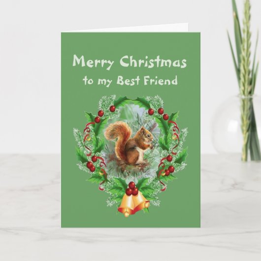 Nuttyが甘い友人クリスマスグリーティングリス シーズンカード (正面)