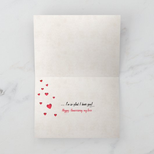 Nuttyカップル結婚の記念日 カード (内部)