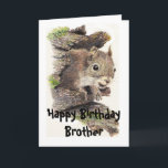 Nutty Brotherおもしろい誕生日リス・カード カード<br><div class="desc">家族の中で最も簡単なリス素晴らしト、動物、野生生物や自然が好きな特別な兄や誰のためのカード。</div>
