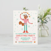 Nutty Squirrelくるみ割りクリスマスクリスマスパーティー 招待状 (スタンド正面)