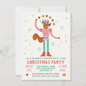 Nutty Squirrelくるみ割りクリスマスクリスマスパーティー 招待状 (正面)