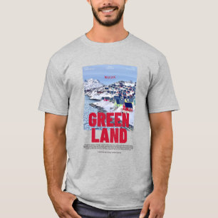 Nuuk Greenland Houses映画カラフルポスター Tシャツ