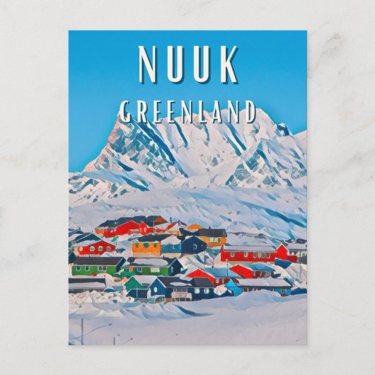 Nuuk, la ville polaire aux paysages époustouflants ポストカード (正面)