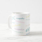 #NVC非暴力通信ハッシュタグセット コーヒーマグカップ (正面左)