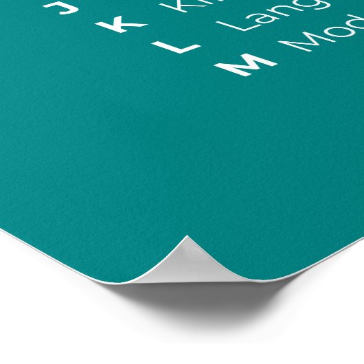 NVC非暴力通信原則アルファベット ポスター (角)