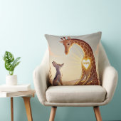 NVC GiraffeとJackal – 非暴力通信 クッション (椅子)