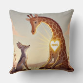 NVC GiraffeとJackal – 非暴力通信 クッション (裏面)