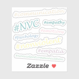 #NVC Nonviolent Communication Hashtag Set シール