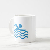 NVN24 navinJOSHIの水泳の成功の水泳の泳ぐ人101 コーヒーマグカップ (正面左)