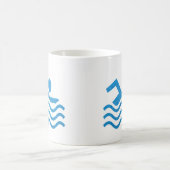 NVN24 navinJOSHIの水泳の成功の水泳の泳ぐ人101 コーヒーマグカップ (中央)