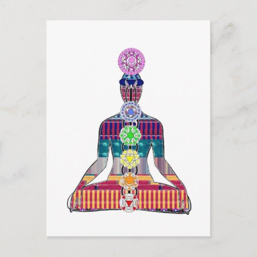 NVN723チャクラヨガ瞑想マスターズ実用ギフト ポストカード (正面)