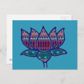 NVN724蓮の花純粋なスピリチュアルヨガ瞑想 ポストカード (正面/裏面)