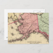 NWアメリカの地図バイミッチェル ポストカード (正面/裏面)