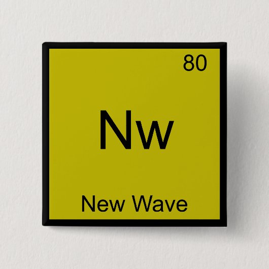 Nw - New Wave おもしろい Chemistry Elementシンボルティー 缶バッジ (正面)