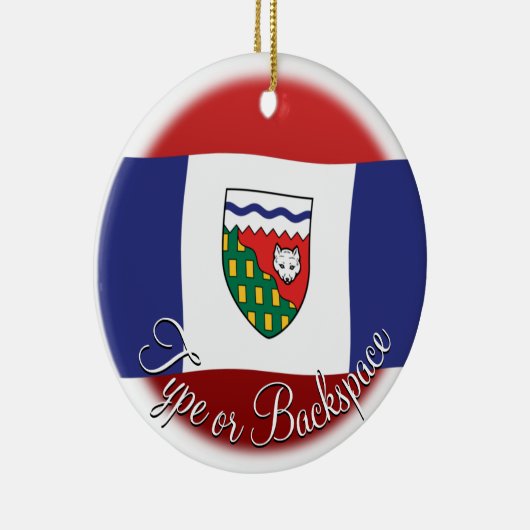 NWTオーナメントパーソナライズされたNWTフラグオーナメント セラミックオーナメント (右)