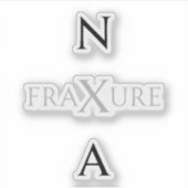 NXA：State merch FraXure アルバム モノクロ K-Pop シール (正面)