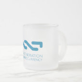 NXTの曇らされたガラスのマグ フロストグラスマグカップ (正面右)