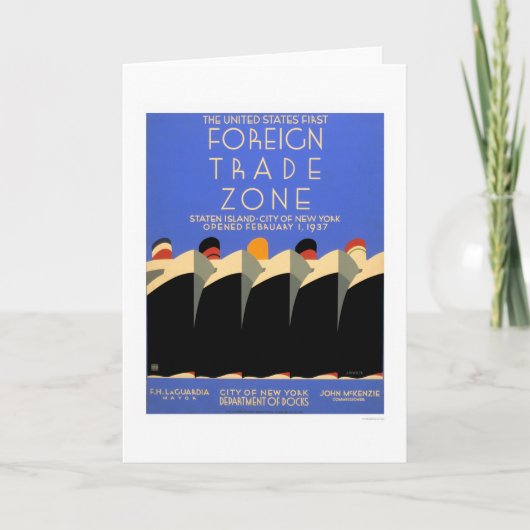 NYの外国貿易地帯1937 WPA カード (正面)