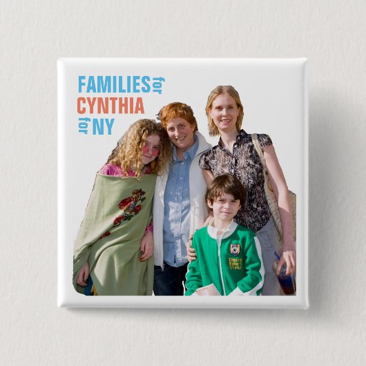 NYの知事2018年のためのシンシアニクソン 缶バッジ (正面)