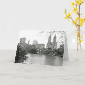 NYの秋の挨拶空白のカード カード (黄色い花)