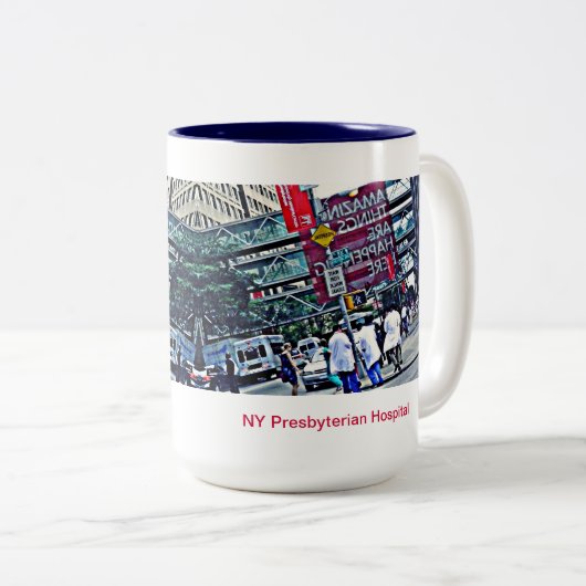 NYの長老派の病院のマグ2 ツートーンマグカップ (正面右)