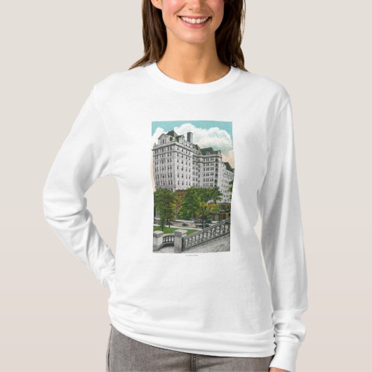 NYの電話Co. Bldgの国会議事堂のアプローチの眺め Tシャツ (正面)