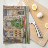 NYのVassarの大学正面玄関 キッチンタオル (四つ折り)