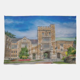 NYのVassarの大学正面玄関 キッチンタオル