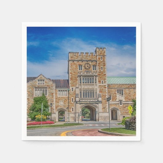 NYのVassarの大学正面玄関 スタンダードカクテルナプキン (正面)