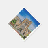 NYのVassarの大学正面玄関 スタンダードカクテルナプキン (角)