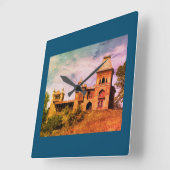 NYエステート、アーティスト・フレデリック・エドウィン・チャーチ・ハドソン スクエア壁時計 (傾斜)