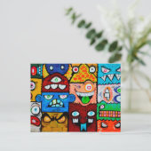 NYグラフィティ通りアート – かわいいモンスタ間抜けーズ ポストカード (スタンド正面)