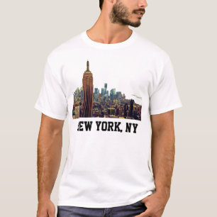 NYシティスカイラインエンパイアステート建物, LM 7 Tシャツ