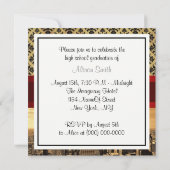 NYシティスカイラインセピアB4ダマスク卒業招待状 招待状 (裏面)