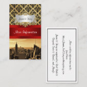 NYシティスカイラインセピアB4ダマスク情報カード エンクロージャーカード (正面/裏面)