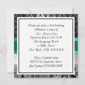 NYシティスカイラインBW B3ダマスクバースデーパーティー招待状 招待状 (裏面)