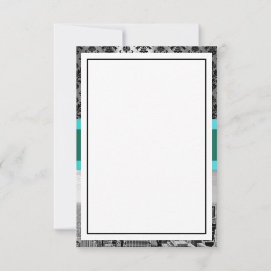 NYシティスカイラインBW B3ダマスクF2 – ありがとう サンキューカード (裏面)