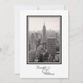 NYシティスカイラインESB BW結婚式の招待 招待状 (正面)