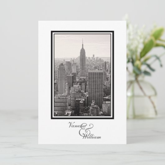 NYシティスカイラインESB BW結婚式の招待 招待状 (スタンド正面)