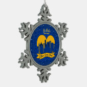 NYスノーフレークオーナメント スノーフレークピューターオーナメント (左)