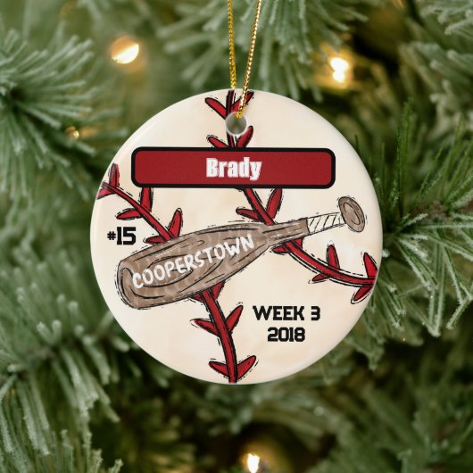 NYトラベルベースボールカスタムキープサケ セラミックオーナメント (ツリー)
