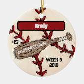 NYトラベルベースボールカスタムキープサケ セラミックオーナメント (正面)