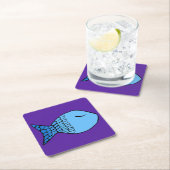 NYフィッシュコースターデザイン スクエアペーパーコースター (インサイチュ)