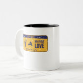 NYマイファーストラブライセンスプレート ツートーンマグカップ (正面左)