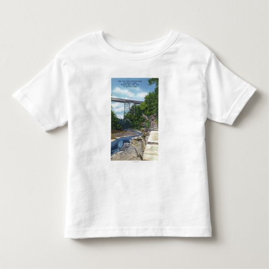 NY中央RRの橋、ヤコブの梯子 トドラーTシャツ (正面)